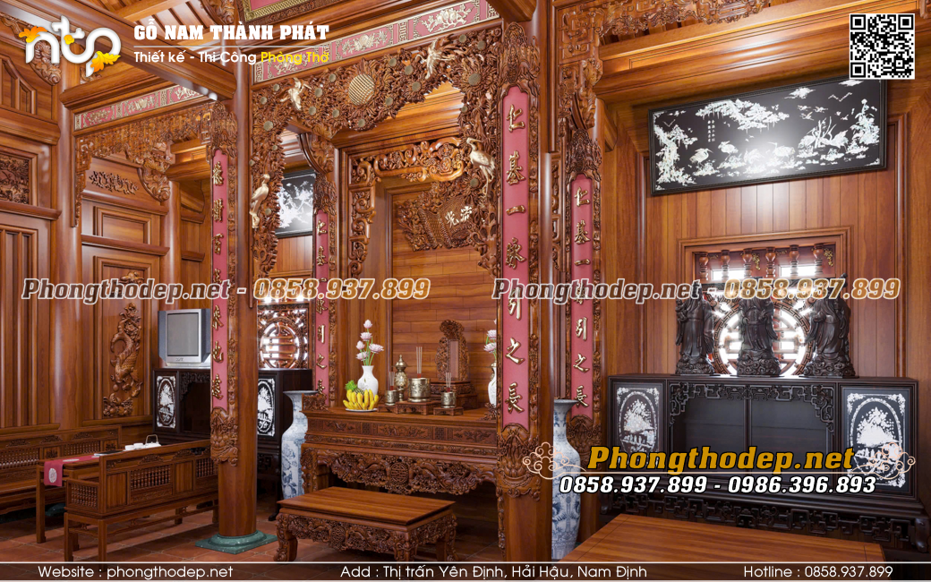 Không gian nội thất gian phải của căn nhà